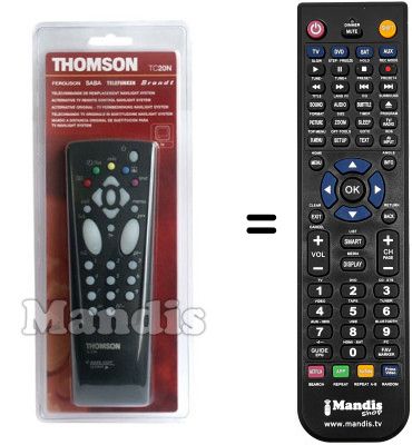 Replacement remote control Thomson S2014G Replacement remote control Thomson S2014G