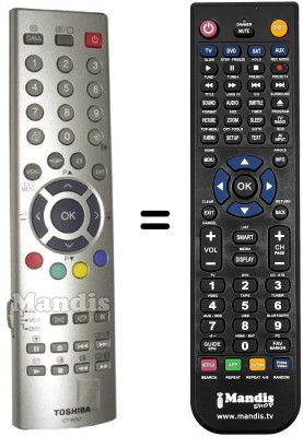 Replacement remote control Toshiba CT90101 Replacement remote control Toshiba CT90101