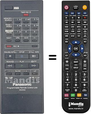 Replacement remote control Panasonic NV-G25