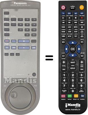 Replacement remote control Panasonic VEQ1209