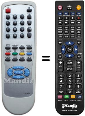 Replacement remote control ALL TEL K LCD 017 Replacement remote control ALL TEL K LCD 017