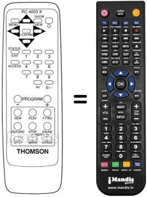 Replacement remote control REMCON322 Replacement remote control REMCON322