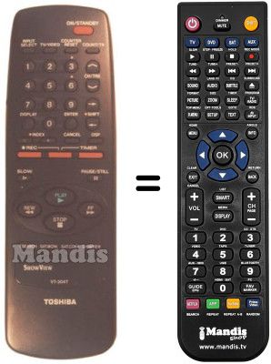 Replacement remote control Toshiba V304T