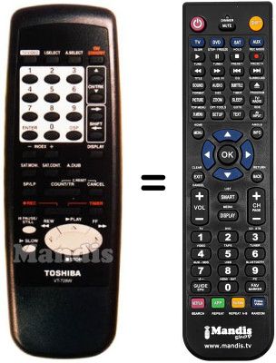Replacement remote control Toshiba V728W