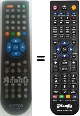 Replacement remote control VEC-19C