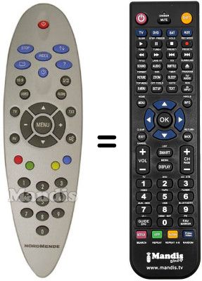 Replacement remote control NordMende WF32100 Replacement remote control NordMende WF32100