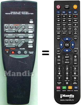 Replacement remote control Yamaha RX495RDS