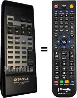Replacement remote control Sansui AU-X417R