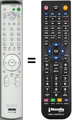 Replacement remote control Sony KDLV40A11E Replacement remote control Sony KDLV40A11E