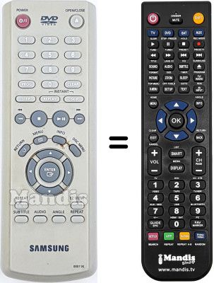 Replacement remote control Samsung DVD-P142 Replacement remote control Samsung DVD-P142