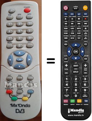 Replacement remote control MxOnda MX-STB5292