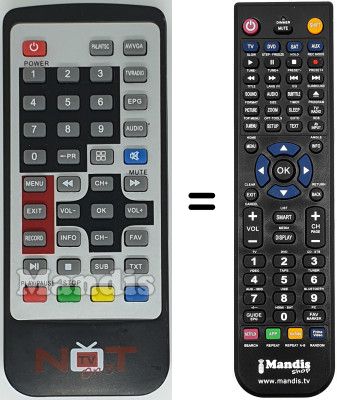 Replacement remote control NOT ONLY TV SCARTDVB-TREC3