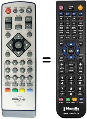Replacement remote control DIGIQUEST 7310T