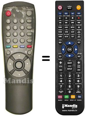 Replacement remote control Samsung DSR9000 Replacement remote control Samsung DSR9000