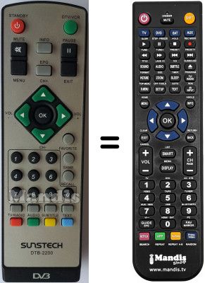 Replacement remote control Sunstech DTB-2200