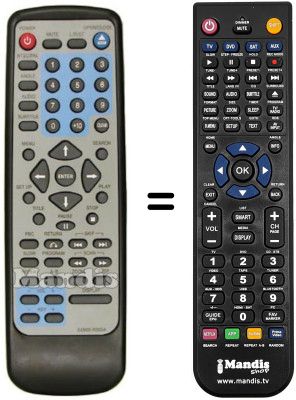 Replacement remote control Irradio DVD600