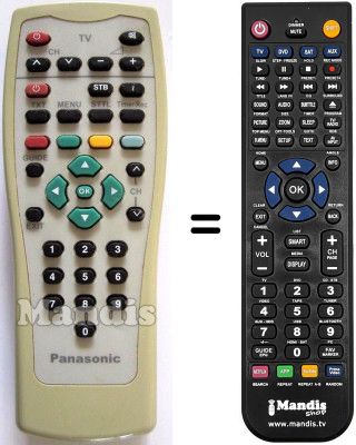 Replacement remote control Panasonic EURT39A050