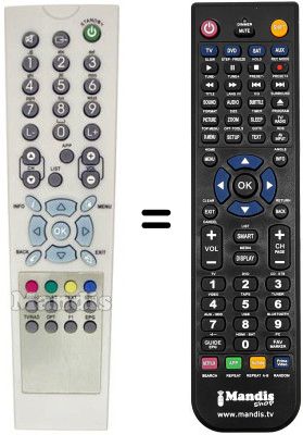 Replacement remote control DIGIQUEST MHP 3008