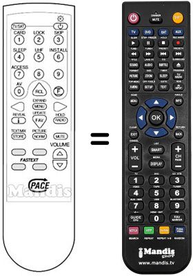 Replacement remote control Pace MSS400
