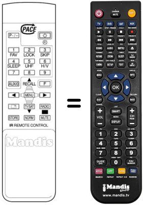 Replacement remote control Pace PSR914 PLUS