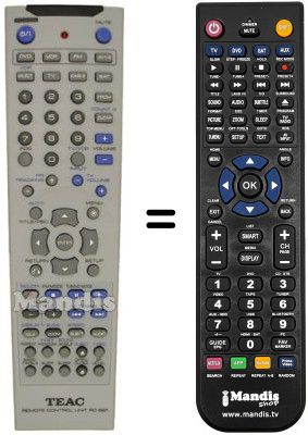 Replacement remote control TEAK PL-D200V