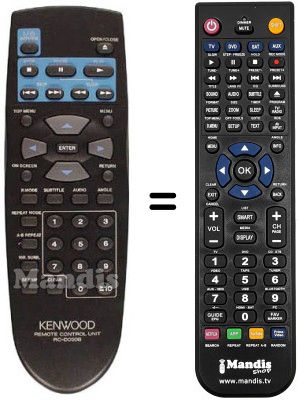 Replacement remote control Kenwood DVF3030