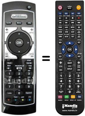 Replacement remote control Telesystem TS7510-HD