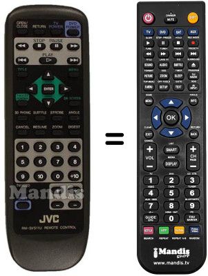 Replacement remote control JVC RM-SV511U