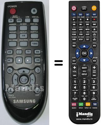 Replacement remote control Samsung DVDD530