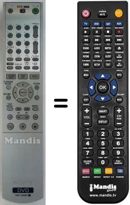 Replacement remote control Sony RDR-GX300 Replacement remote control Sony RDR-GX300