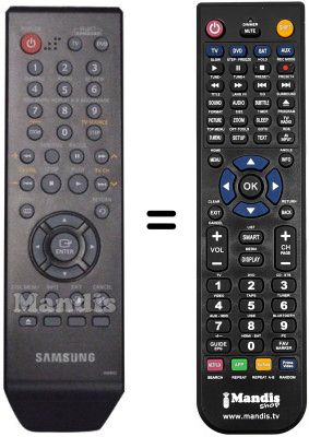 Replacement remote control Samsung DVD-1080P9