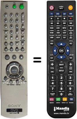 Replacement remote control Sony DVP-NS355 Replacement remote control Sony DVP-NS355