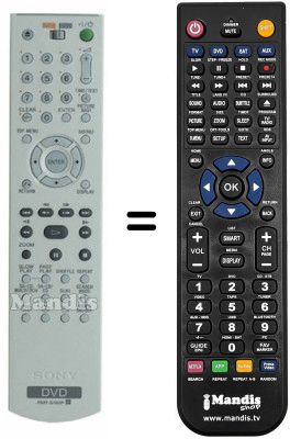 Replacement remote control Sony DVP-NS92V