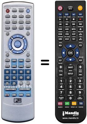 Replacement remote control Trans Continents PH3000PRO