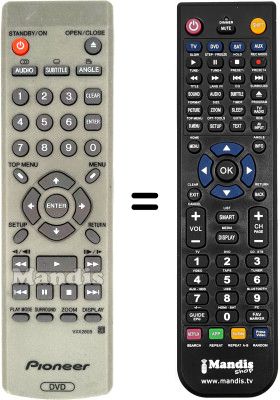 Replacement remote control Pioneer DV550
