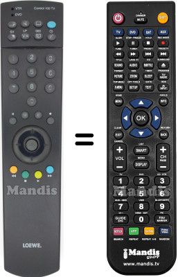 Replacement remote control LOEWE OPTA HVS57077 Replacement remote control LOEWE OPTA HVS57077