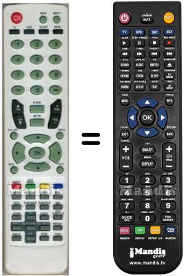 Replacement remote control HVS57511