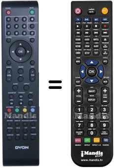 Replacement remote control HVS57523