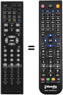 Replacement remote control HVS57512