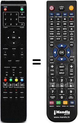 Replacement remote control HVS57590
