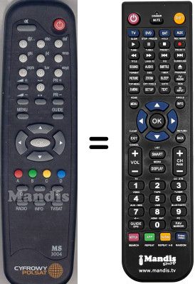 Replacement remote control WHV3252W