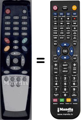 Replacement remote control WHV3067W