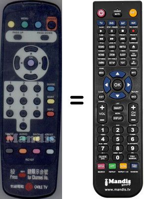 Replacement remote control WHV14561W