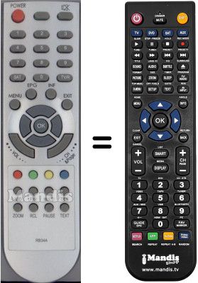 Replacement remote control WHV12305W