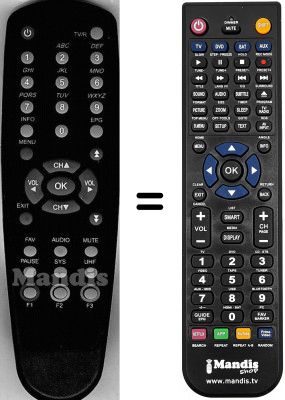 Replacement remote control WHV3414W