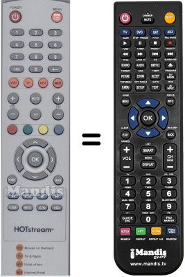 Replacement remote control WHV14507W