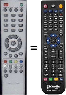 Replacement remote control WHV15837W