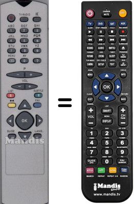 Replacement remote control WHV3438W