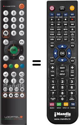Replacement remote control Locatel WHV12405W