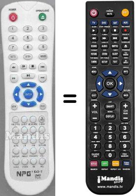 Replacement remote control Npg WHV15970W